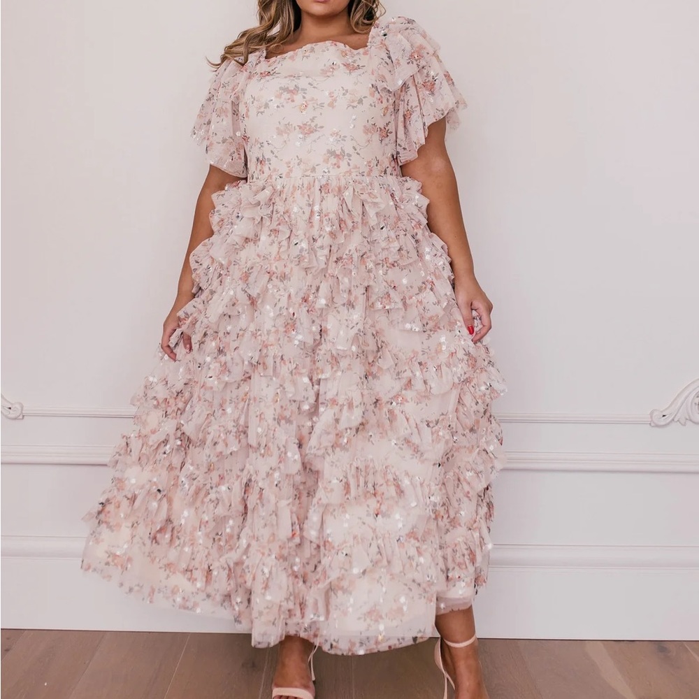 JessaKae Isla Dress (Champagne Floral) 4X WORN ONCE